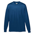 Moisture-Wicking Long Sleeve Jersey - Navy, Size S by Augusta Sportswear