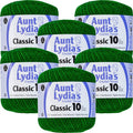 Crochet Thread Size 10 Myrtle Green Multipack of 6 Spools - Mercerized Cotton