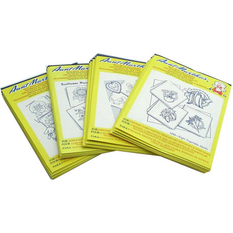 Iron-On Transfer Patterns for Tea Towels & Kitchen Decor 18x24 Sheets