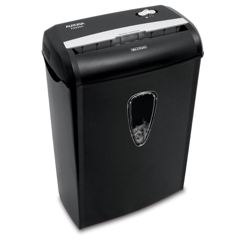 8-Sheet Cross-Cut Paper and Credit Card Shredder - Black