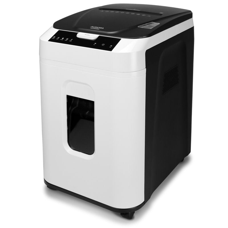 Aurora Commercial 200-Sheet Micro-Cut Auto Feed Paper Shredder with Pullout Bin