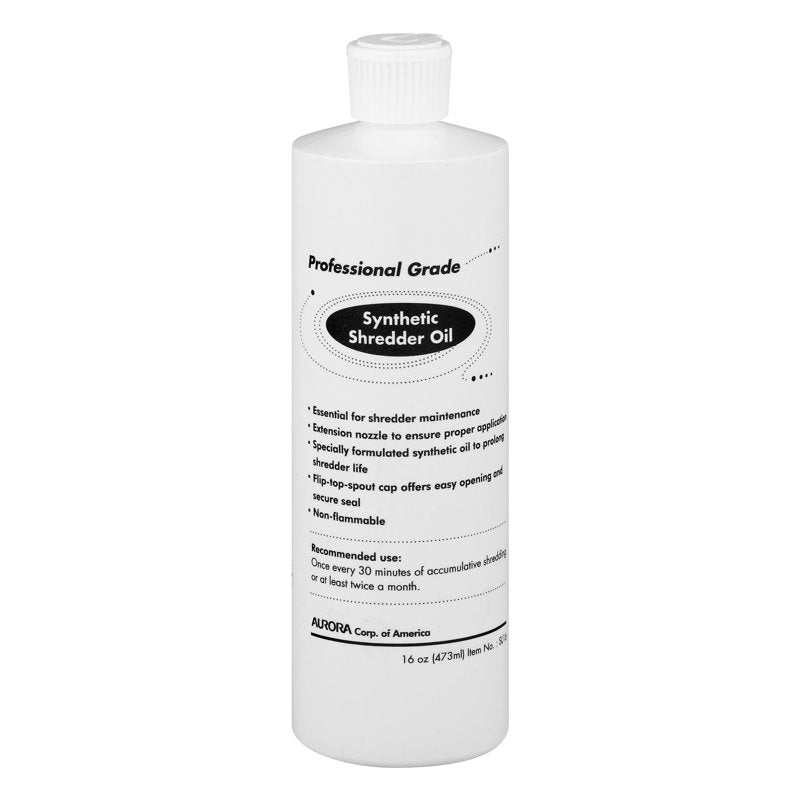 Synthetic Shredder Oil 16 oz - Professional Grade Lubricant for Paper Crushers