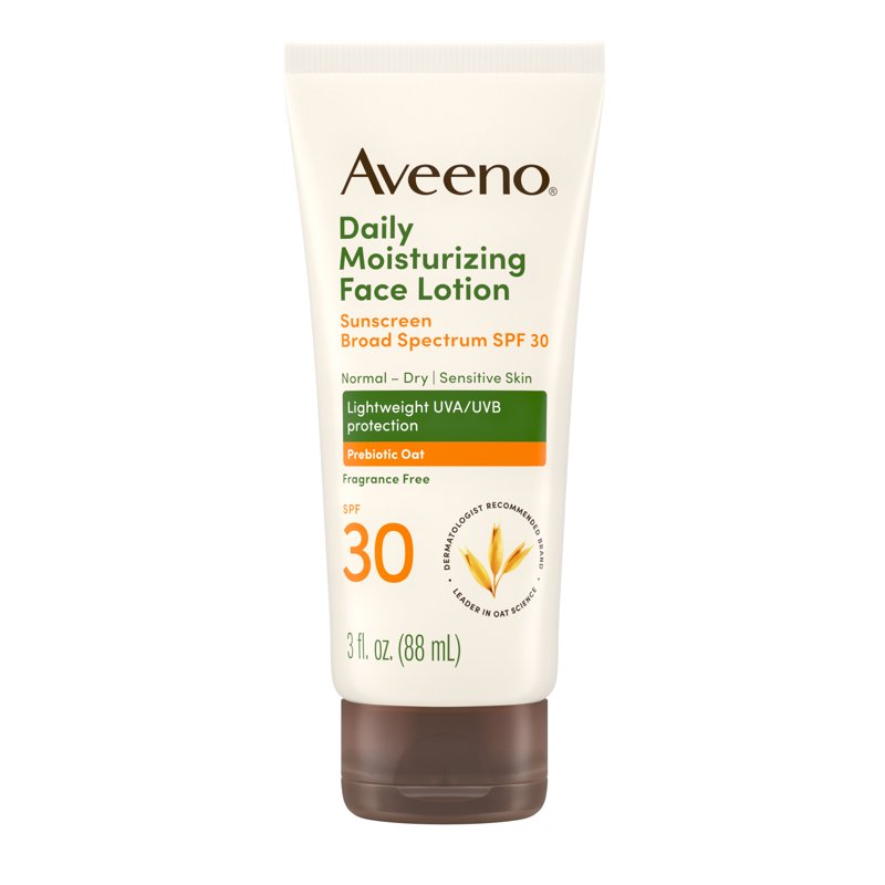 Aveeno Daily Moisture Lotion SPF 30 - Gentle Sun Protection & Hydration for Sensitive Skin