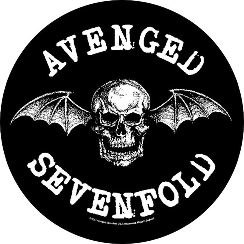 Men's Death Bat Back Patch - Black Leather Skull Logo for Jackets
