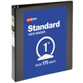 1-Inch Round Ring View Binder - Black, Office & School Organization