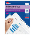 Self-Adhesive Plastic Binder Tabs - White 1-1/4 Inch, Repositionable