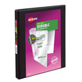Durable View 3 Ring Binder 0.5 Inch Slant Rings Black Office Organizer
