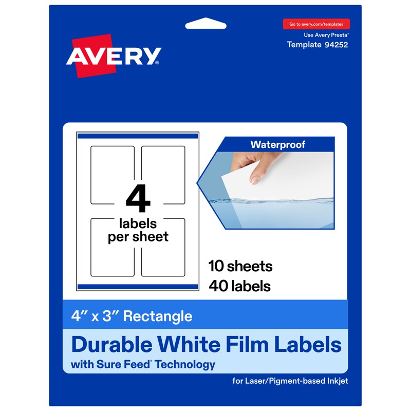 Waterproof Rectangle Labels - Customizable Durable Stickers for Shipping & Storage