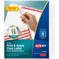 8-Tab Extra-Wide Binder Dividers with Labeling Strips - 5 Sets