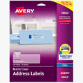 Clear Address Labels 1-1/3 x 4 Inches, Matte Finish, 140 Labels for Inkjet Printers