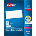 Avery Address Labels 1/2" x 1-3/4" Sure Feed Laser Labels - 20,000 Pack