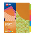 Big Tab Insertable Pocket Dividers - 5-Tab Multi-Color Office Organization