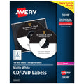 Printable CD Labels & Spine Labels Pack - Permanent White Labels for Discs & Cases