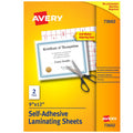 Self-Adhesive Laminating Sheets 9x12 Inches Pack of 2 - Clear Archival Safe Protect Documents
