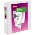 1.5-Inch Durable View Binder - White 3 Ring Organizer for Office & School