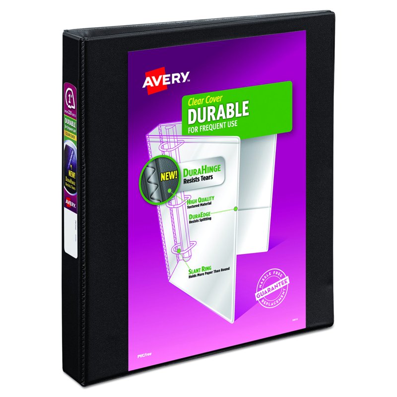 Durable Vinyl View Binder with Slant Rings - 1 Inch Capacity, Multiple Pack Sizes