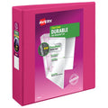 2-Inch Pink Durable View Binder with Slant Rings - 540 Sheet Capacity