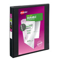 Durable View Binders with 1 Inch Rings - Black, 275 Sheet Capacity