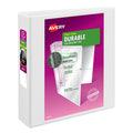 Durable View Binders with 2-Inch Rings - White, Pack of 1 or 12