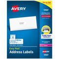 Avery Address Labels 1x2-5/8 Inch White Permanent Sticker Sheets - 7,500 Labels