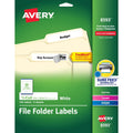 Self-Adhesive File Folder Labels 1/3 Cut White Laser Inkjet 150 Labels