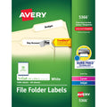 Self-Adhesive File Folder Labels 2/3 x 3-7/16 Inches Pack of 1500 White