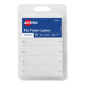 White File Folder Labels 5/8 x 2-3/4 Inch Permanent Self-Adhesive Pack of 156