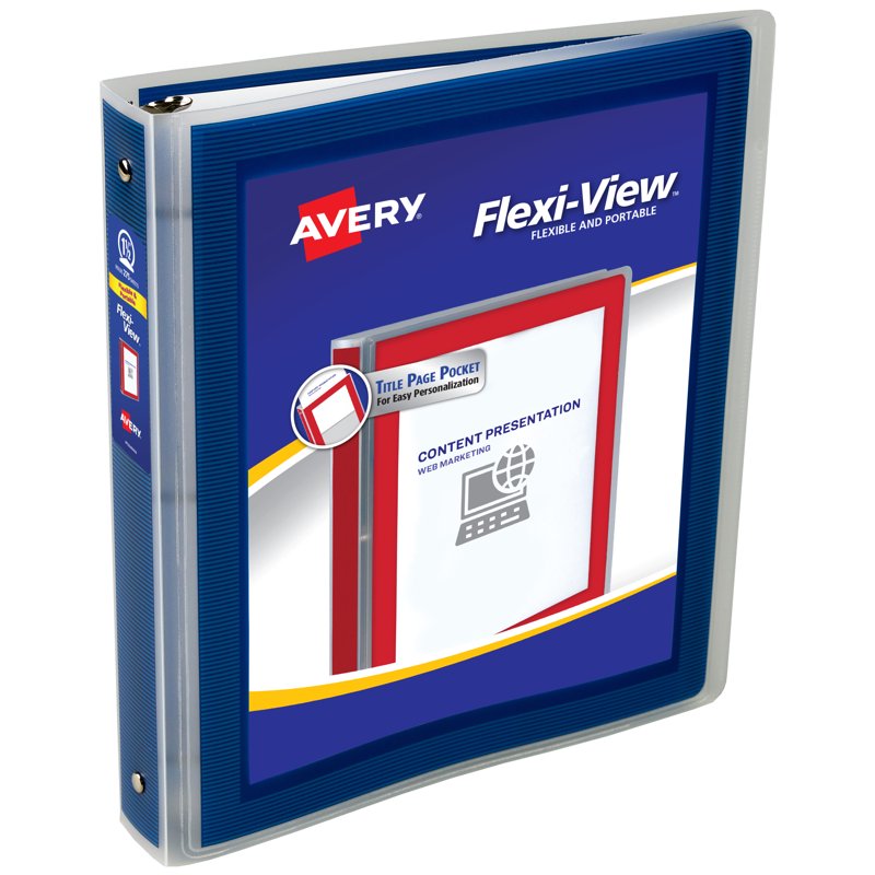 Flexible 3 Ring Binder 1.5 Inch - Durable Poly Report & Presentation Folder