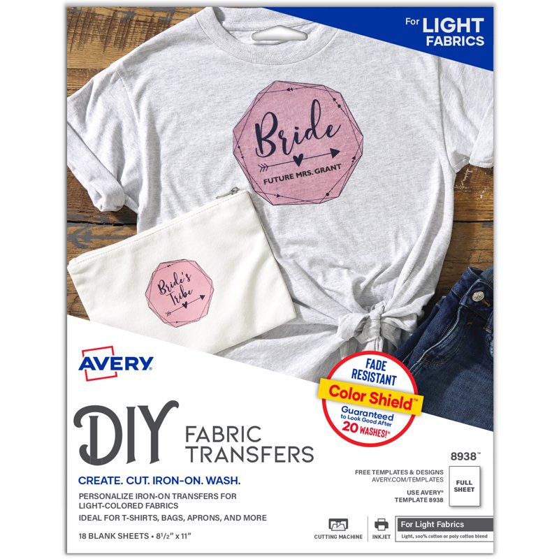 Heat Transfer Paper for Light Fabrics - 18 Sheets for Custom Iron-On Projects