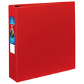 Heavy-Duty Binder with 2-Inch EZD Rings, 540 Sheets, DuraHinge, Red