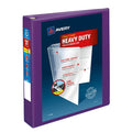 Heavy-Duty 1.5-Inch View Binder with EZD Locking Rings - Purple