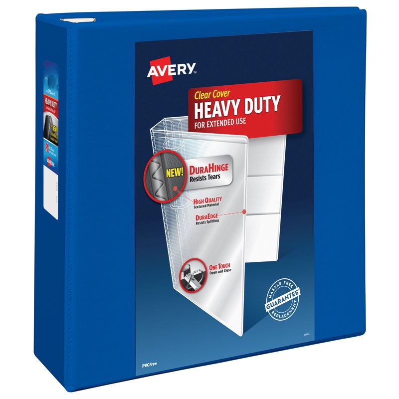 Heavy Duty View Binder with 2-Inch Slant Rings - Durable Office Organization