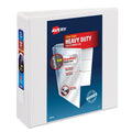 Heavy Duty View Binder with 3 Inch Slant Rings - White, 635 Pages