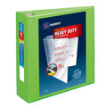 Heavy-Duty 3-Inch Ring Binder with EZD Rings, Chartreuse, 3 Pack