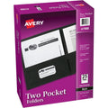 Letter Pocket Folder 8.5 x 11 Inches, 40 Sheet Capacity, 2 Internal Pockets, Black