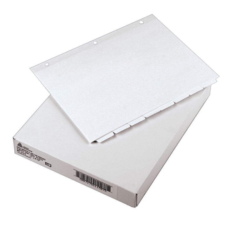 Write-On Tab Dividers - 8-Tab White, 24 Sets Office Organization
