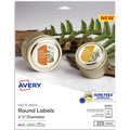 Printable Round Labels 2.5 Inch Matte White - 225 Custom Sticker Sheets