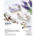 White Glossy Rectangle Labels 2x3 Inches for Laser and Inkjet Printers, 80 Pack
