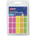 Neon Removable Labels 1/2 x 3/4 Inch, Handwrite, Color-Coded, Pack of 525