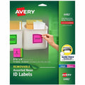 Removable Neon Labels - Assorted Bright Color Coding Stickers, 120 Pack