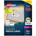 Repositionable Address Labels - 1 x 2-5/8 Inches, 3000 Labels, Matte White