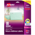 Clear Address Labels 1/2 x 1-3/4 Inch, Pack of 800 - Matte Permanent Adhesive