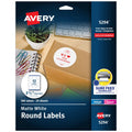 Printable 2.5-Inch Round White Matte Labels - Bulk Pack for Inkjet & Laser Printers
