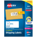 Avery White Shipping Labels 2x4 Inches - 2,500 Permanent Adhesive Labels for Packing & Mailing