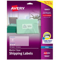Clear Shipping Labels 2 x 4 Inches - Matte Permanent Adhesive, Easy Peel, Sure Feed Technology, Pack of 100+