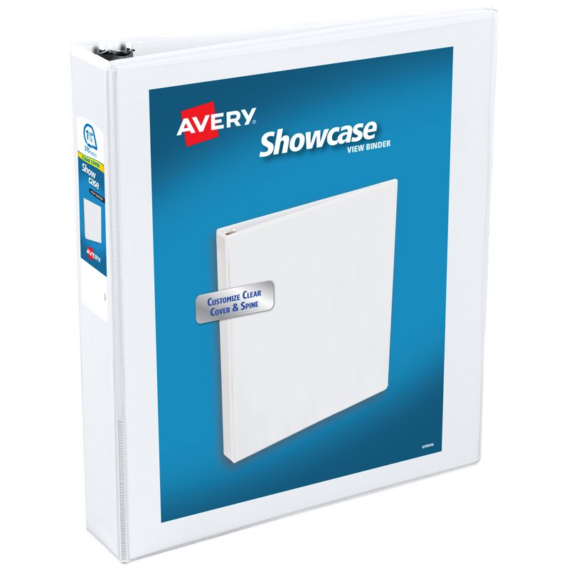 1.5-Inch View Binder with Slant Rings, White, 375 Sheet Capacity