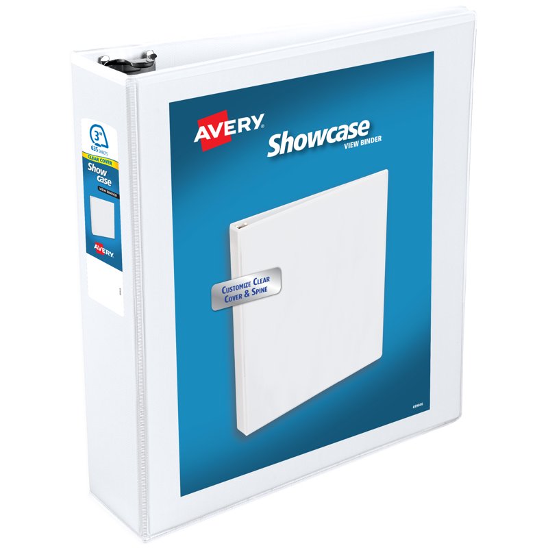 3-Inch Slant Ring View Binder - White, 635 Sheet Capacity, Light Use