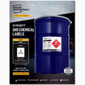 GHS Chemical Labels for Laser Printers Waterproof UV Resistant 50 Sheets