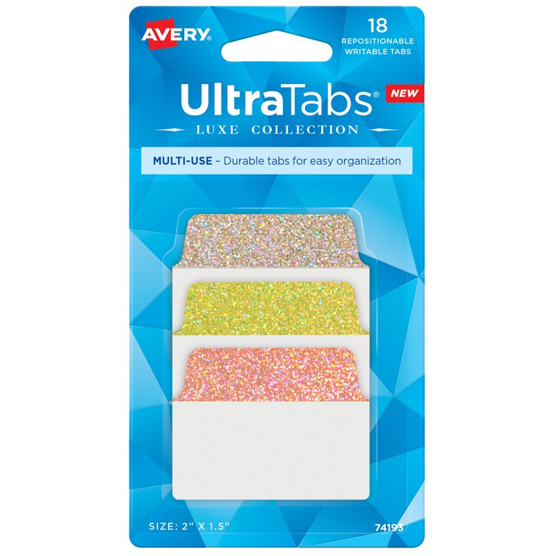 UltraTabs Multi-Use Write-On Page Tabs - Assorted Orange, 18 Pack