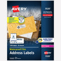 Waterproof Address Labels 1" x 2-5/8" White 1500 Count - Durable Laser & Inkjet Stickers